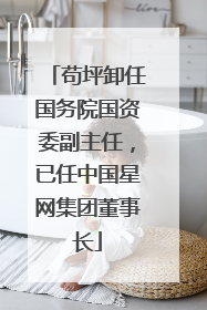 苟坪卸任国务院国资委副主任，已任中国星网集团董事长