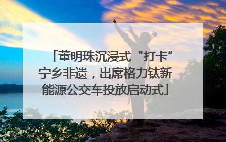 董明珠沉浸式“打卡”宁乡非遗，出席格力钛新能源公交车投放启动式