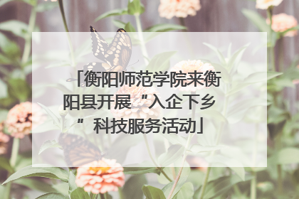 衡阳师范学院来衡阳县开展“入企下乡”科技服务活动