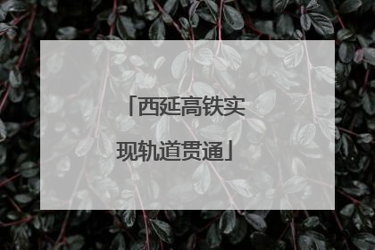 西延高铁实现轨道贯通