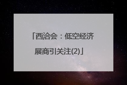 西洽会：低空经济展商引关注(2)