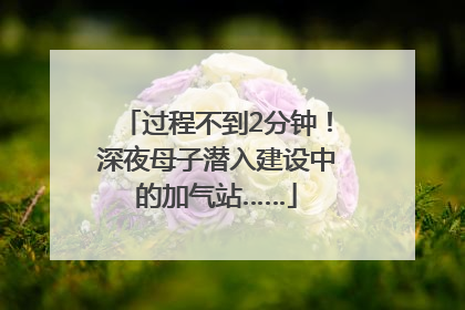 过程不到2分钟！深夜母子潜入建设中的加气站……