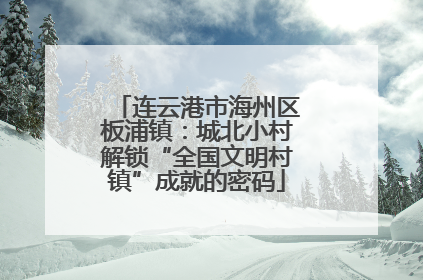 连云港市海州区板浦镇：城北小村解锁“全国文明村镇”成就的密码