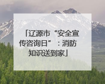 辽源市“安全宣传咨询日”：消防知识送到家