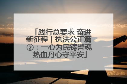 践行总要求 奋进新征程丨执法公正篇②：一心为民铸警魂 热血丹心守平安