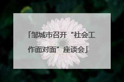 邹城市召开“社会工作面对面”座谈会