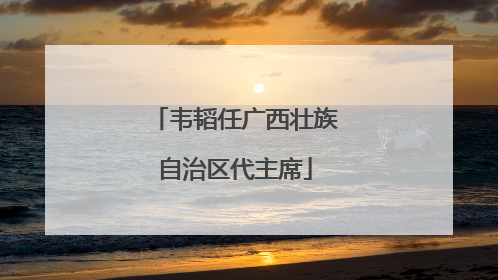 韦韬任广西壮族自治区代主席