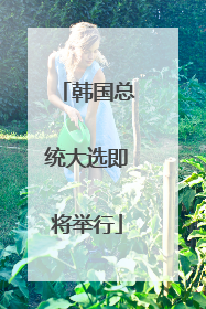 韩国总统大选即将举行