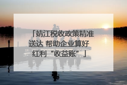 靖江税收政策精准送达 帮助企业算好红利“收益账”