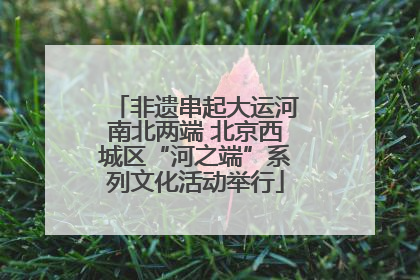非遗串起大运河南北两端 北京西城区“河之端”系列文化活动举行