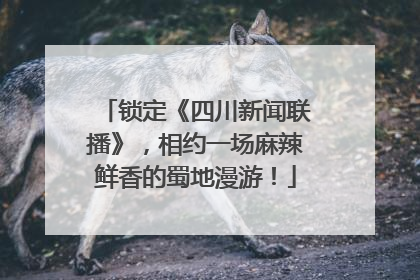 锁定《四川新闻联播》，相约一场麻辣鲜香的蜀地漫游！