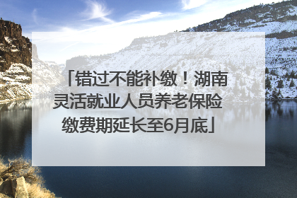 错过不能补缴！湖南灵活就业人员养老保险缴费期延长至6月底