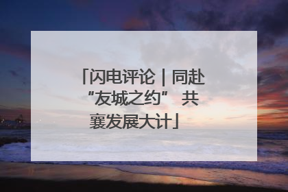 闪电评论｜同赴“友城之约” 共襄发展大计