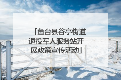 鱼台县谷亭街道退役军人服务站开展政策宣传活动