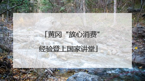 黄冈“放心消费”经验登上国家讲堂