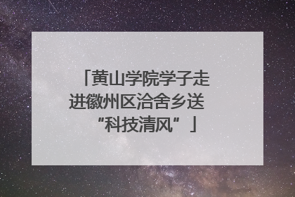 黄山学院学子走进徽州区洽舍乡送“科技清风”