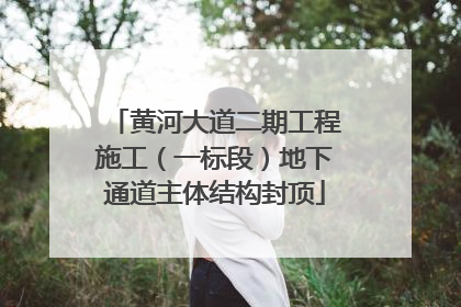 黄河大道二期工程施工（一标段）地下通道主体结构封顶