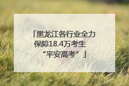 黑龙江各行业全力保障18.4万考生“平安高考”