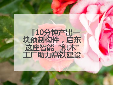 10分钟产出一块预制构件，启东这座智能“积木”工厂助力高铁建设再提速