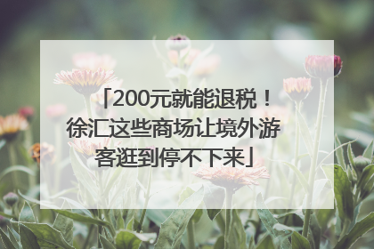 200元就能退税！徐汇这些商场让境外游客逛到停不下来