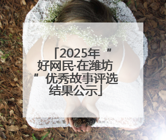2025年“好网民·在潍坊”优秀故事评选结果公示