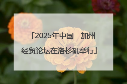 2025年中国－加州经贸论坛在洛杉矶举行